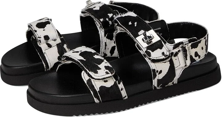 Steve Madden Mona Women's Sandals Black/White : 8.5 M