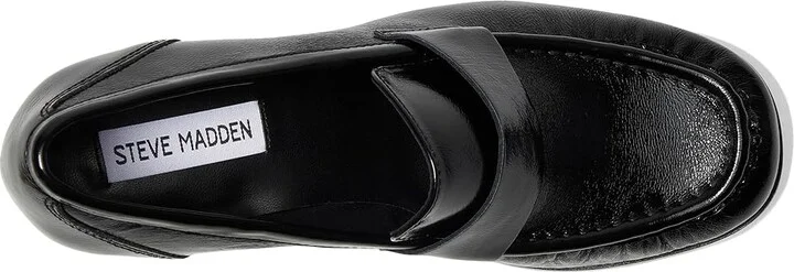 Steve Madden Munday High Women's Heels Black Leather : 11 M, Leather/Rubber - Image 2