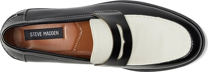 Steve Madden Natan Men's Lace Up Wing Tip Shoes Black/White : 10.5 D - Medium, Leather - Image 2