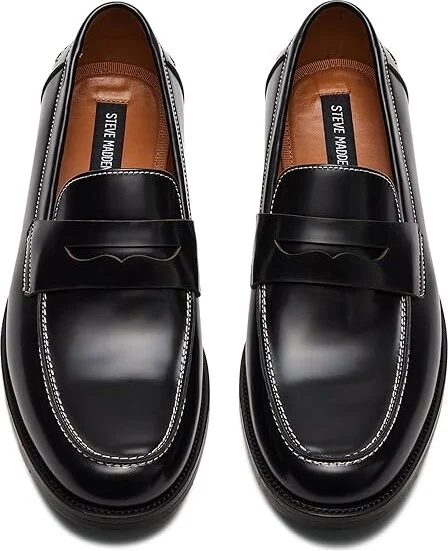 Steve Madden Natan Men's Lace Up Wing Tip Shoes Black/White : 10.5 D - Medium, Leather - Image 8