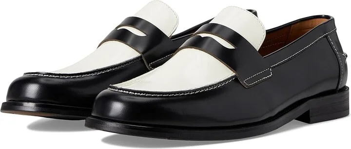 Steve Madden Natan Men's Lace Up Wing Tip Shoes Black/White : 10.5 D - Medium, Leather