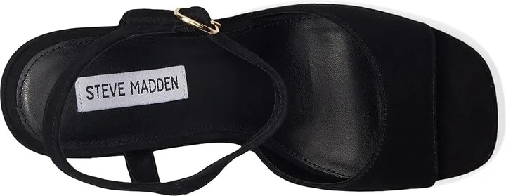 Steve Madden Odina Women's Wedge Shoes Black Suede : 8 M, Leather/Suede - Image 2