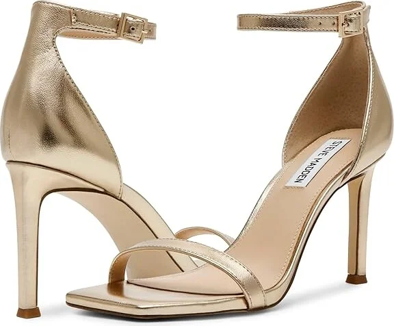 Steve Madden Piked High Women's Heels Gold Leather : 9 M, Leather/Rubber