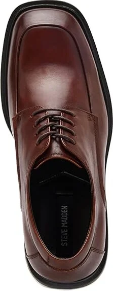 Steve Madden Pippen Men's Lace Up Wing Tip Shoes Cognac : 11 D - Medium, Leather - Image 2