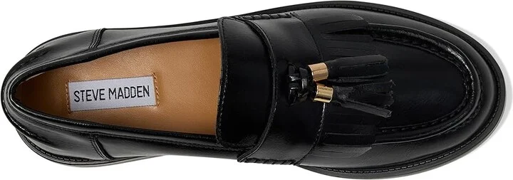 Steve Madden Radcliff Women's Flat Shoes Black Leather : 7 M - Image 2