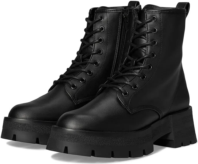 Steve Madden Rascal Women's Boots Black : 8.5 M, Leather/Rubber
