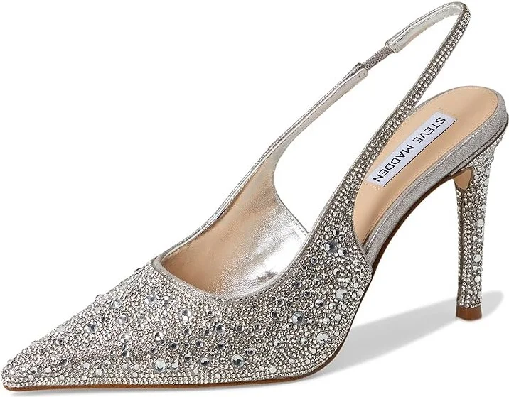 Steve Madden Reyes High Women's Heels Pewter : 7 M, Leather - Image 11