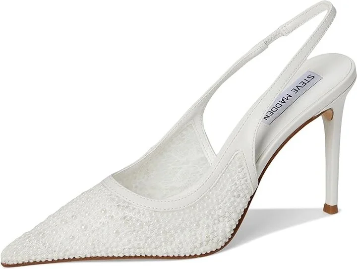Steve Madden Reyes High Women's Heels White : 8 M, Leather - Image 5