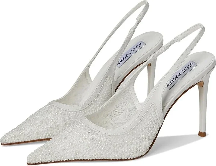 Steve Madden Reyes High Women's Heels White : 8 M, Leather