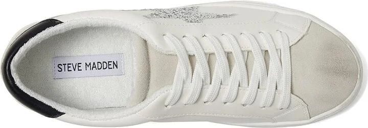Steve Madden Rezume Sneaker Women's Shoes Silver Glitter : 8.5 M, Leather - Image 2