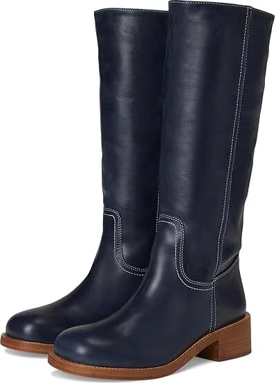 Navy Leather