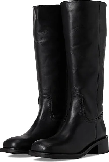 Steve Madden Riggs Women's Boots Black Leather : 8 M