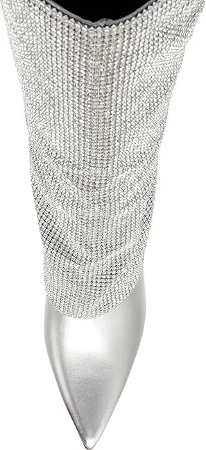 Steve Madden Riski Women's Shoes Silver : 9.5 M, Synthetic - Image 2