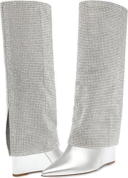 Steve Madden Riski Women's Shoes Silver : 9.5 M, Synthetic