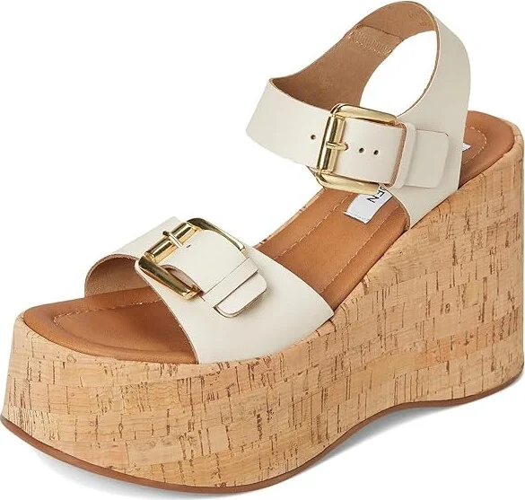 Steve Madden River Women's Sandals Bone Leather : 10 M, Leather/Rubber - Image 5