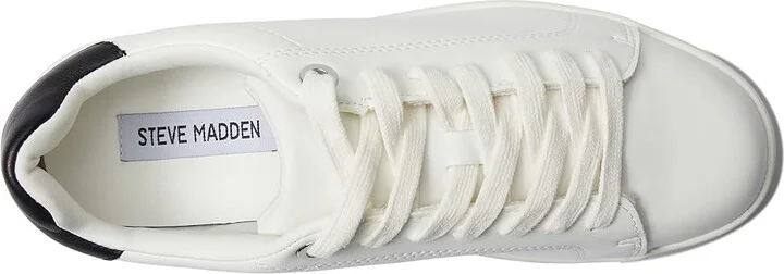 Steve Madden Rockaway Sneaker Women's Shoes White/Black : 7.5 M, Synthetic - Image 2