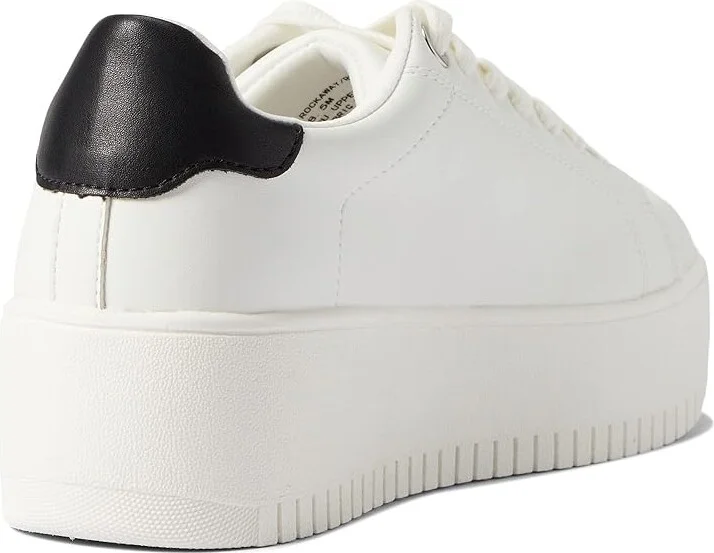 Steve Madden Rockaway Sneaker Women's Shoes White/Black : 7.5 M, Synthetic - Image 4