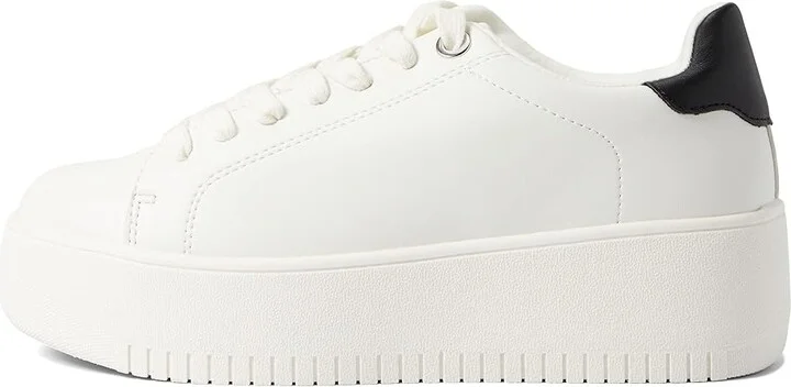 Steve Madden Rockaway Sneaker Women's Shoes White/Black : 7.5 M, Synthetic - Image 6