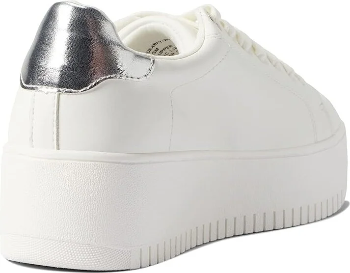 Steve Madden Rockaway Sneaker Women's Shoes White/Silver : 7.5 M, Synthetic - Image 4