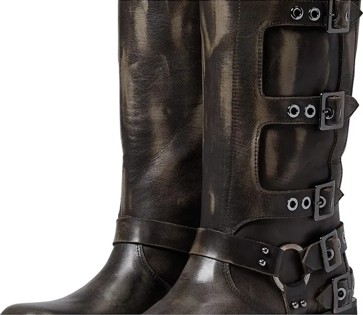 Steve Madden Rocky Boot Women's Shoes Brown Distressed : 8 M, Leather - Image 5