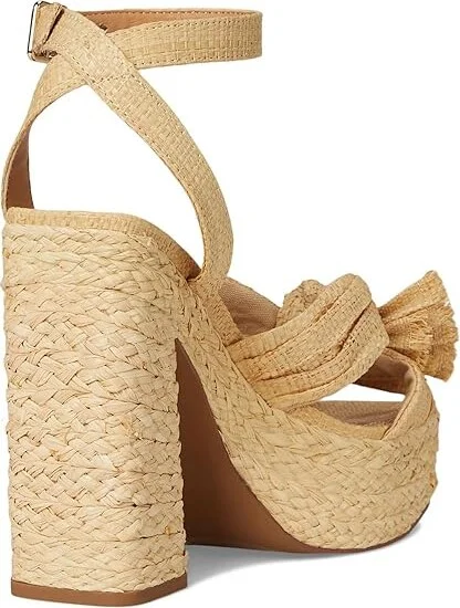 Steve Madden Romey High Women's Heels Natural Raffia : 10 M - Image 4