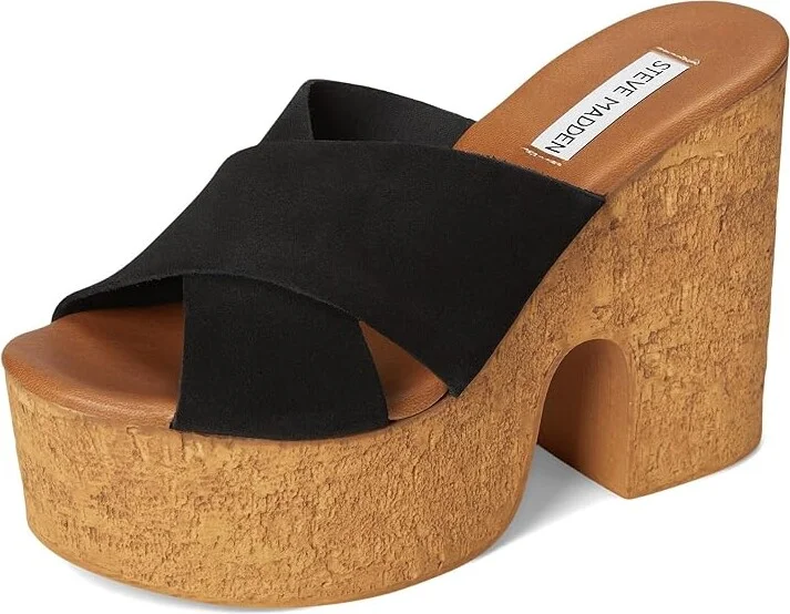 Steve Madden Saffron High Women's Heels Black Suede : 8 M - Image 5
