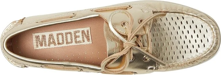 Steve Madden Sail Women's Flat Shoes Gold Leather : 9.5 M, Leather/Rubber - Image 2
