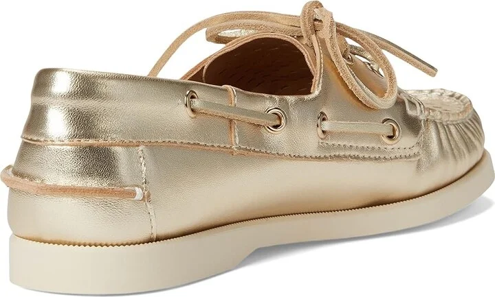 Steve Madden Sail Women's Flat Shoes Gold Leather : 9.5 M, Leather/Rubber - Image 4