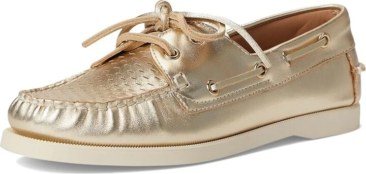Steve Madden Sail Women's Flat Shoes Gold Leather : 9.5 M, Leather/Rubber - Image 5