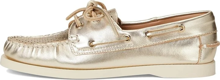 Steve Madden Sail Women's Flat Shoes Gold Leather : 9.5 M, Leather/Rubber - Image 6