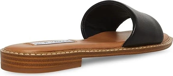Steve Madden Sandra Sandal Women's Sandals Black Leather : 6 M - Image 4