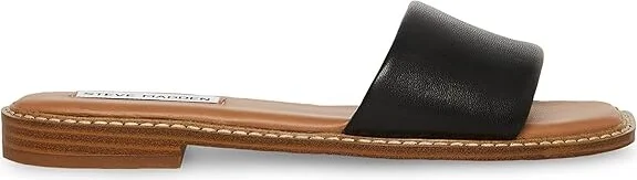 Steve Madden Sandra Sandal Women's Sandals Black Leather : 6 M - Image 6