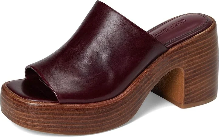 Steve Madden Shanton Women's Sandals Burgundy Leather : 9 M, Suede - Image 5