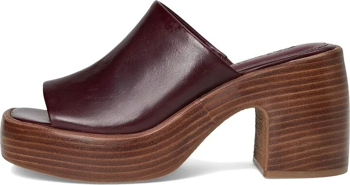Steve Madden Shanton Women's Sandals Burgundy Leather : 9 M, Suede - Image 6