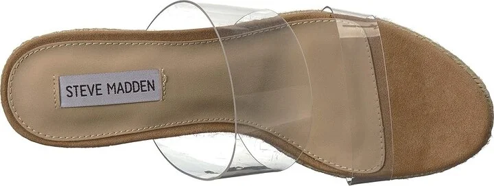 Steve Madden Sunrise Wedge Sandal Women's Shoes Clear : 8.5 M, Synthetic - Image 3