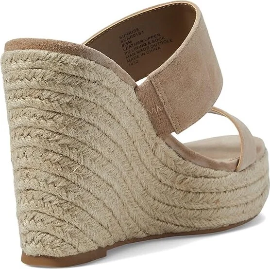 Steve Madden Sunrise Wedge Sandal Women's Shoes Tan Suede : 8.5 M - Image 4