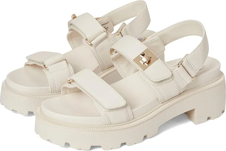 Steve Madden Supermona Women's Wedge Shoes Bone Leath : 6 M, Leather