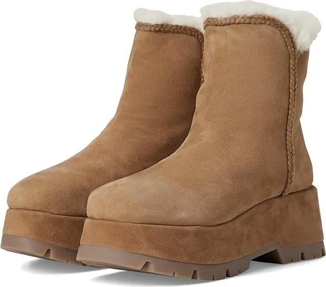 Steve Madden Tailor Women's Boots Chestnut Suede : 10 M, Leather/Rubber/Suede