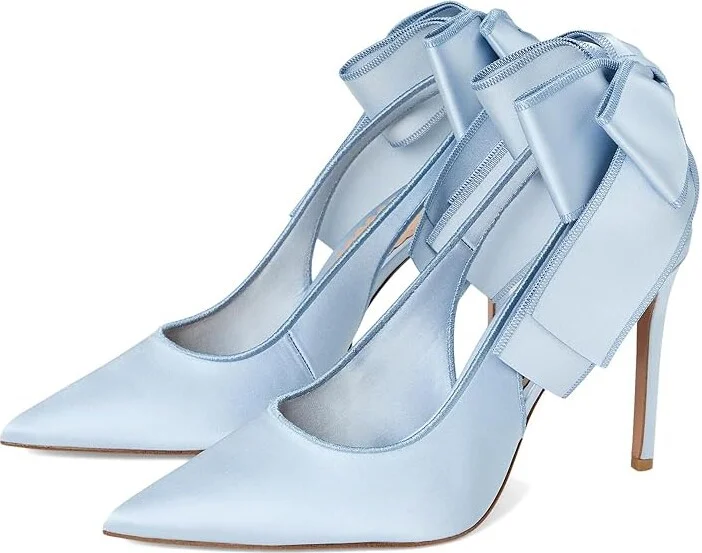 Steve Madden Teacup Women's Shoes Blue Satin : 7.5 M, Synthetic