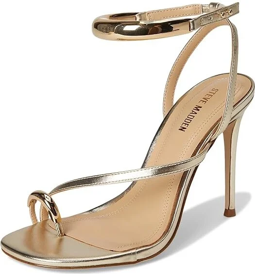 Steve Madden Tia High Women's Heels Champagne : 9.5 M, Leather - Image 5
