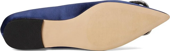 Steve Madden Tink Women's Flat Shoes Navy Satin : 7.5 M, Leather/Rubber/Satin - Image 3
