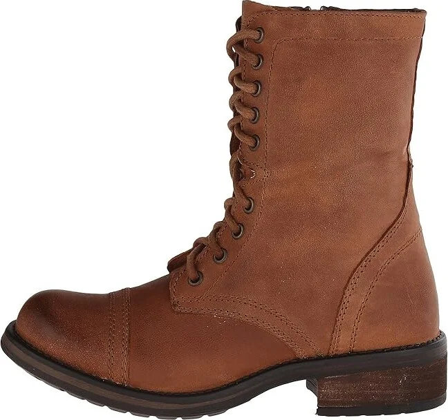 Steve Madden Troopa2.0 Combat Boot Women's Shoes Cognac Leather : 6 M - Image 7