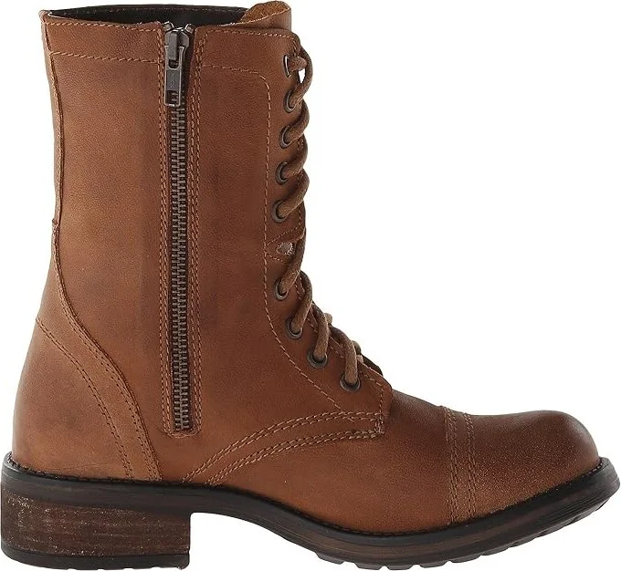 Steve Madden Troopa2.0 Combat Boot Women's Shoes Cognac Leather : 6 M - Image 8