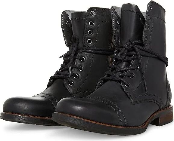 Steve Madden Troopah-C Men's Lace-up Boots Black : 7 D - Medium, Leather