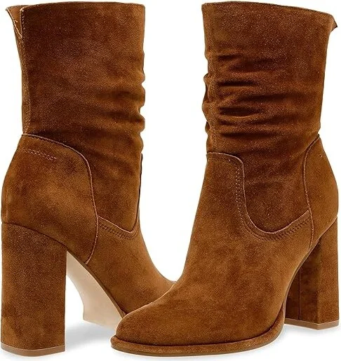 Steve Madden Vector Women's Boots Chesnut Suede : 9.5 M, Leather