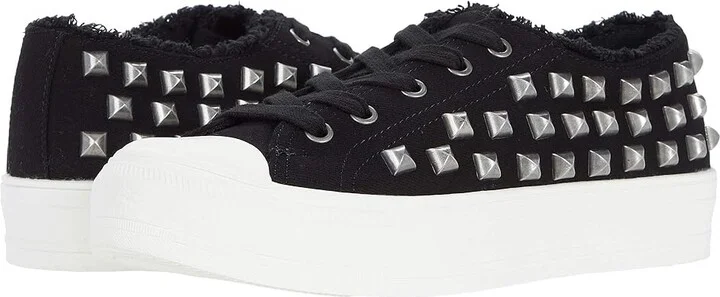 Steve Madden Vieve Sneaker Women's Shoes Black : 8 M, Textile