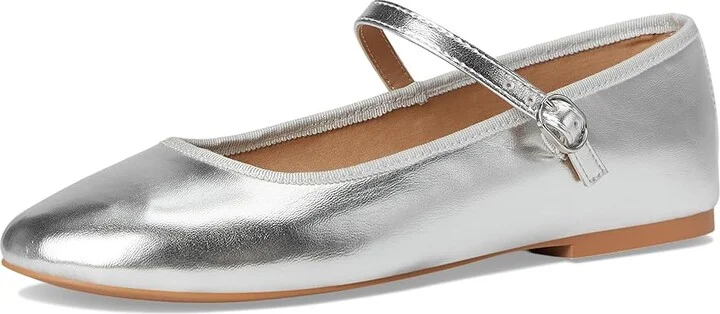 Steve Madden Violette Flat Women's Shoes Silver Metallic : 6 M, Synthetic - Image 5