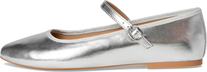 Steve Madden Violette Flat Women's Shoes Silver Metallic : 6 M, Synthetic - Image 6