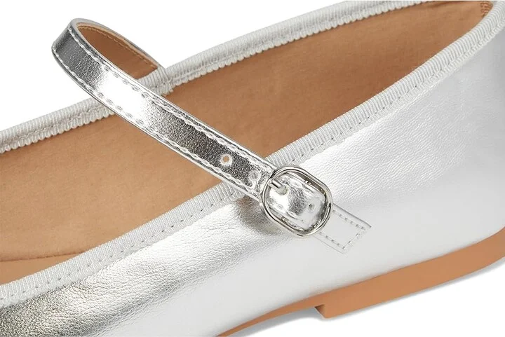 Steve Madden Violette Flat Women's Shoes Silver Metallic : 6 M, Synthetic - Image 7