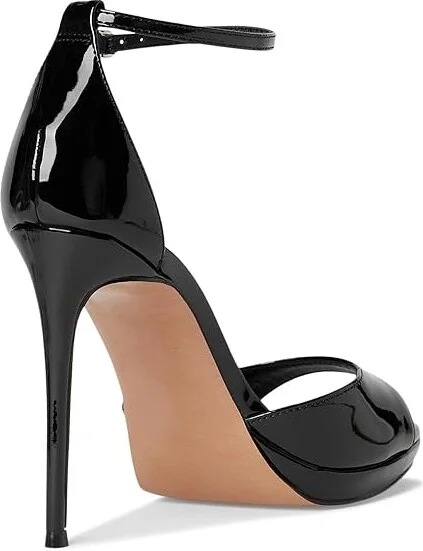 Steve Madden Wiley Women's Sandals Black Patent : 8 M, Leather/Rubber - Image 4